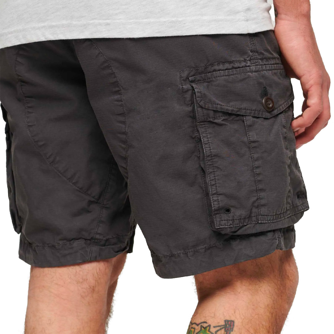 SUPERDRY D3 OVIN PARACHUTE LIGHT SHORT M7110435A-04A Black