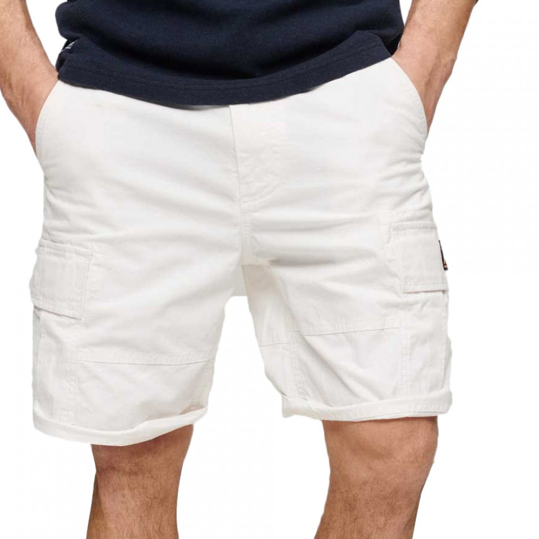 SUPERDRY VINTAGE HEAVY CARGO SHORT M7110401A-01C Λευκό