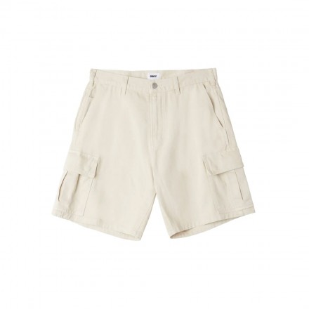 OBEY BIGWIG BAGGY DENIM CARGO SHORT 172100085-CLY Εκρού