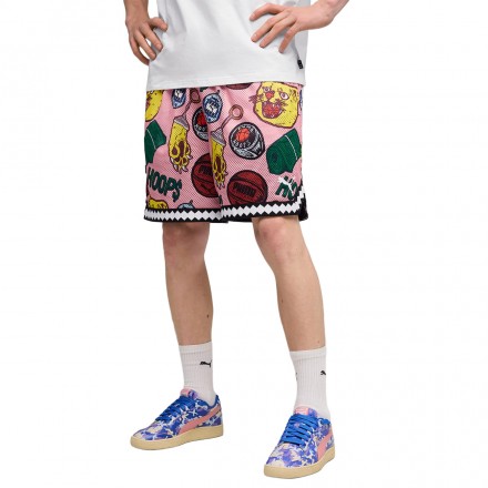 PUMA COMMISSIONER DYLAN REVERSIBLE AOP 7 SHORT 632816-01 Black
