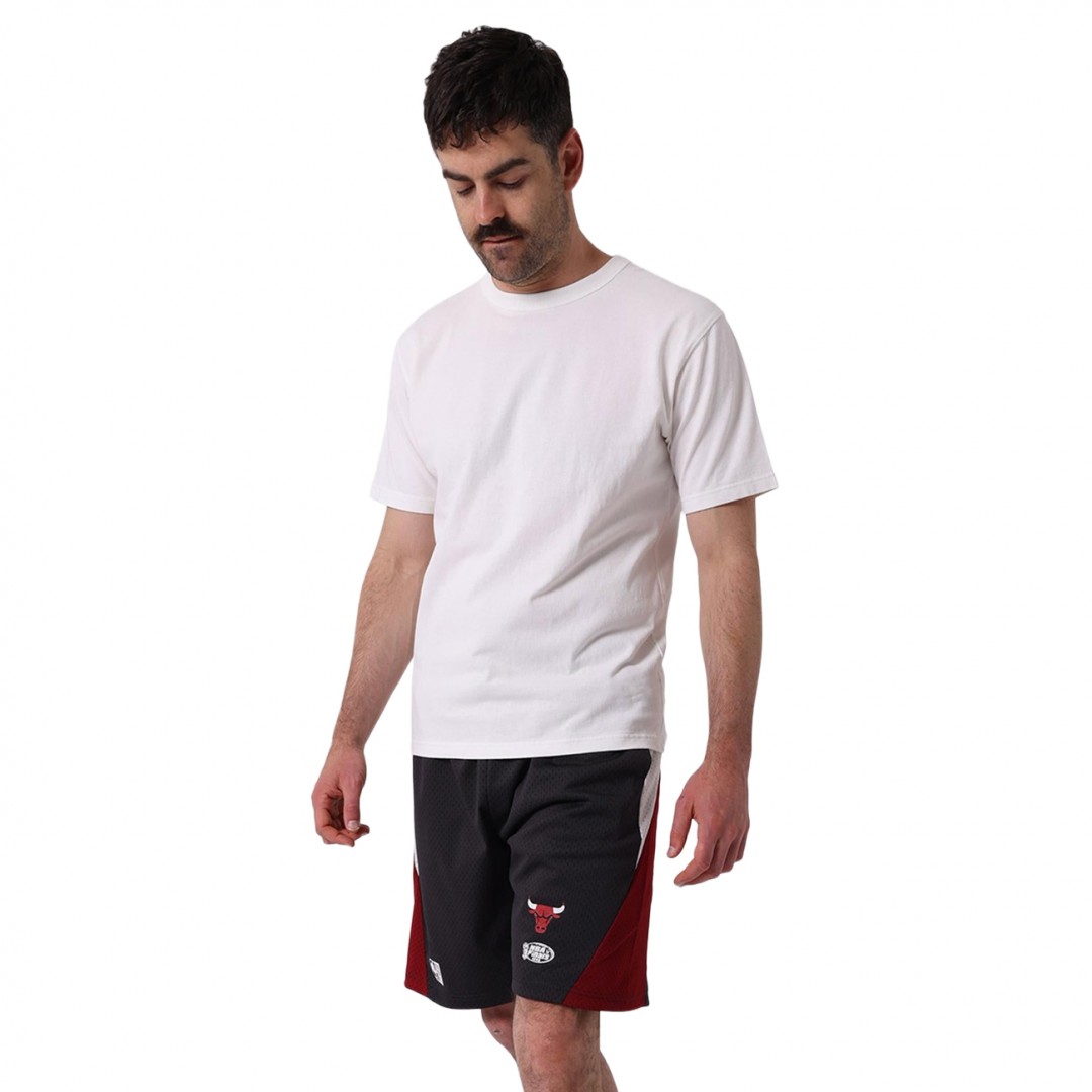 MITCHELL & NESS WAREHOUSE PANEL SHORTS BULL MNCG4178-WASHED BLACK Black