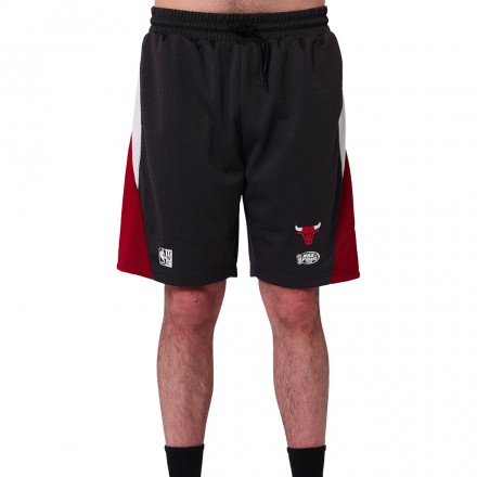 MITCHELL & NESS WAREHOUSE PANEL SHORTS BULL MNCG4178-WASHED BLACK Black