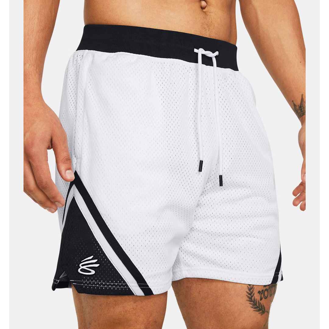 UNDER ARMOUR CURRY MESH SHORT 4 1384470-100 White