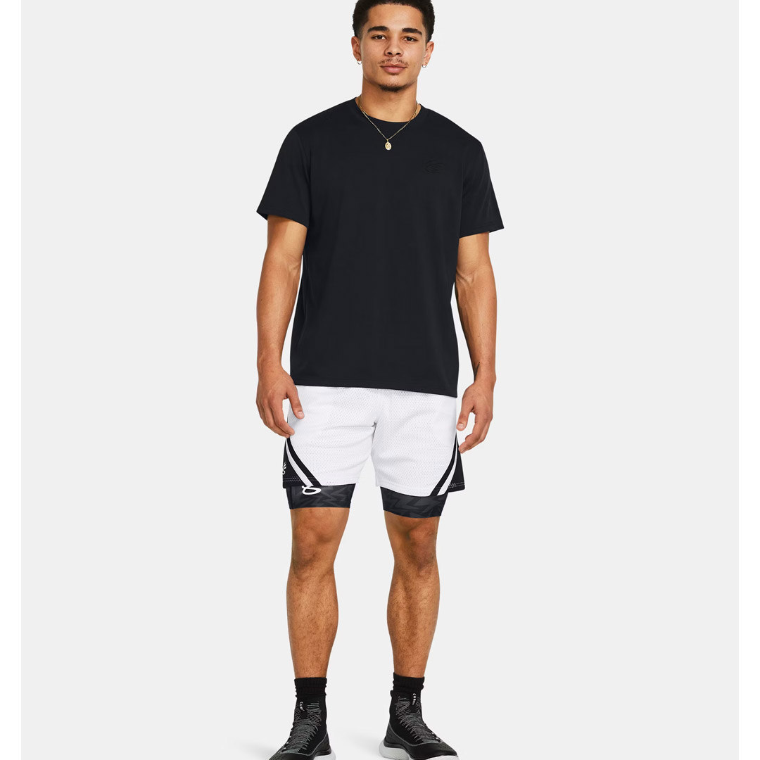 UNDER ARMOUR CURRY MESH SHORT 4 1384470-100 White
