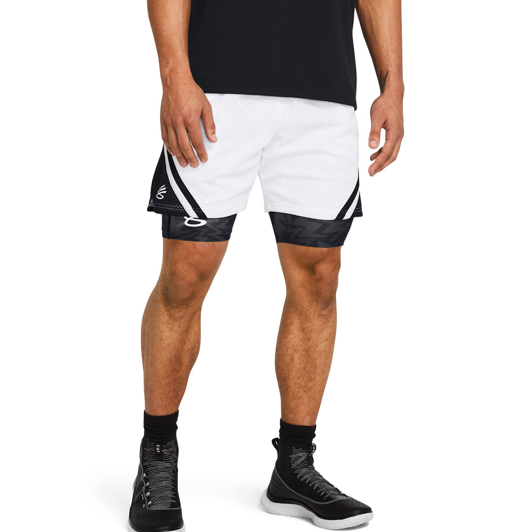 UNDER ARMOUR CURRY MESH SHORT 4 1384470-100 White