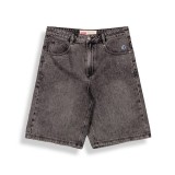 GRIMEY CHIEF WATCHER BAGGY DENIM SHORTS GBDS200-WBLK Black Image 2