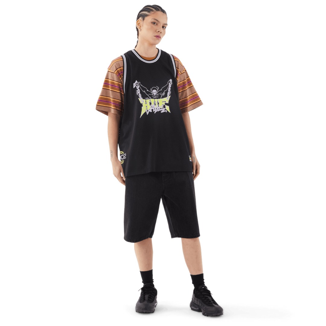 HUF CROMER SHORT PT00317-WABLK Black