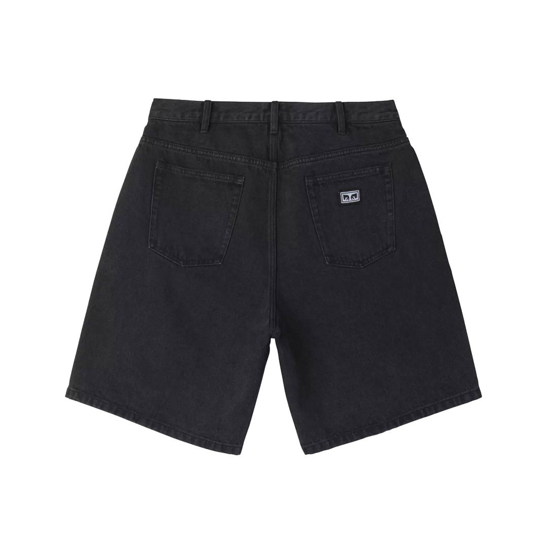 OBEY BIGWIG BAGGY DENIM SHORT 172100090-FBL Black
