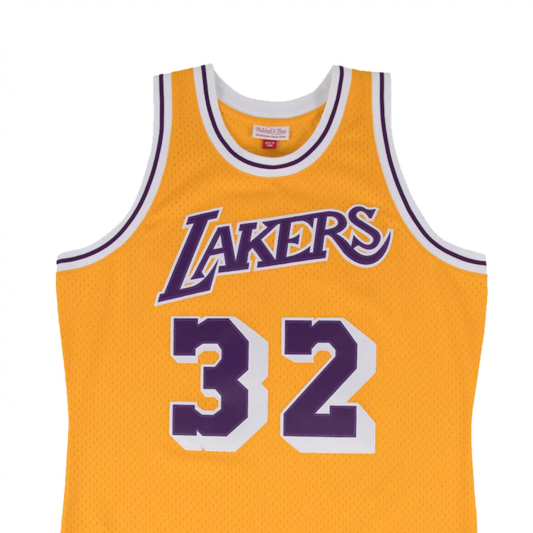 MITCHELL & NESS NBA SWINGMAN HOME JERSEY LAKERS 1984 MAGIC JOHNSON SMJYGS18175-LALLTGD84EJH-LIGHT GOLD Κίτρινο