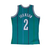 MITCHELL & NESS NBA SWINGMAN ROAD JERSEY HORNETS 1992 LARRY JOHNSON SMJYGS18147-CHOTEAL92LJO-TEAL Τιρκουάζ Εικόνα 0