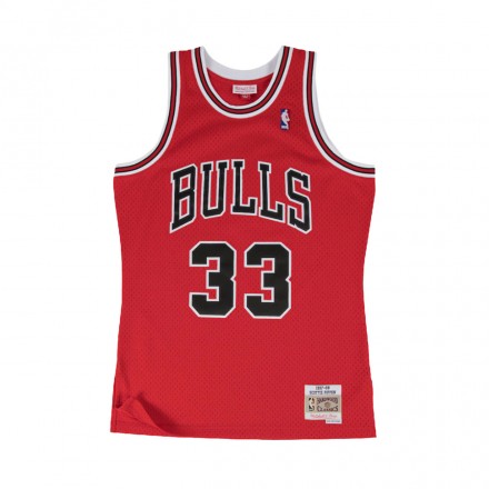 MITCHELL & NESS NBA SWINGMAN ROAD JERSEY BULLS 1997 SCOTTIE PIPPEN SMJYGS18153-CBUSCAR97SPI-UNIVERSITY RED Κόκκινο