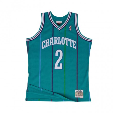 MITCHELL & NESS NBA SWINGMAN ROAD JERSEY HORNETS 1992 LARRY JOHNSON SMJYGS18147-CHOTEAL92LJO-TEAL Τιρκουάζ