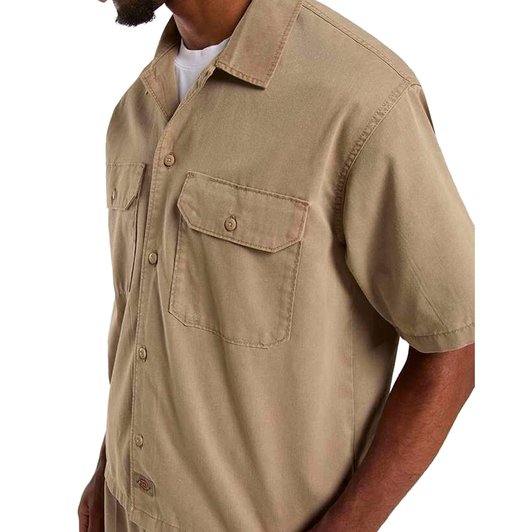 DICKIES UNIONVILLE GD WORK SHIRT SS DK0A4Z7Q0DS-0DS Beige