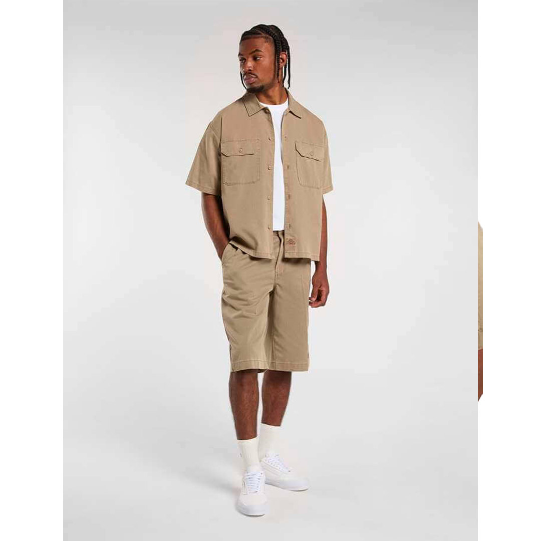 DICKIES UNIONVILLE GD WORK SHIRT SS DK0A4Z7Q0DS-0DS Beige