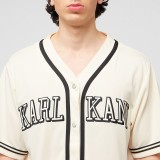 KARL KANI COLLEGE BASEBALL SHIRT KM251-020-1-BEIGE Μπέζ Εικόνα 1