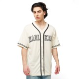 KARL KANI COLLEGE BASEBALL SHIRT KM251-020-1-BEIGE Μπέζ Εικόνα 