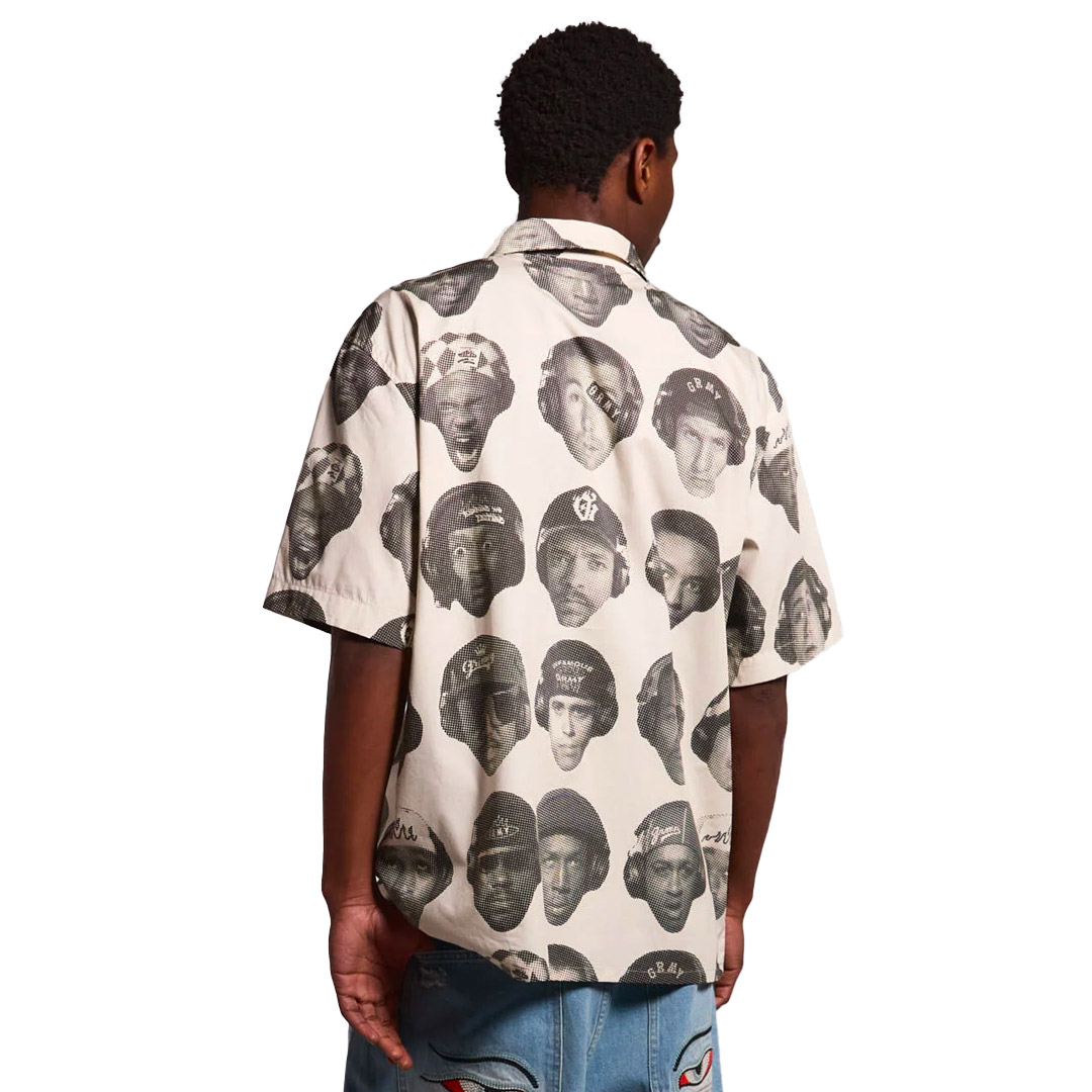 GRIMEY THE MIDNITE BUTTON UP SHIRT GHS746-LGRE Γκρί
