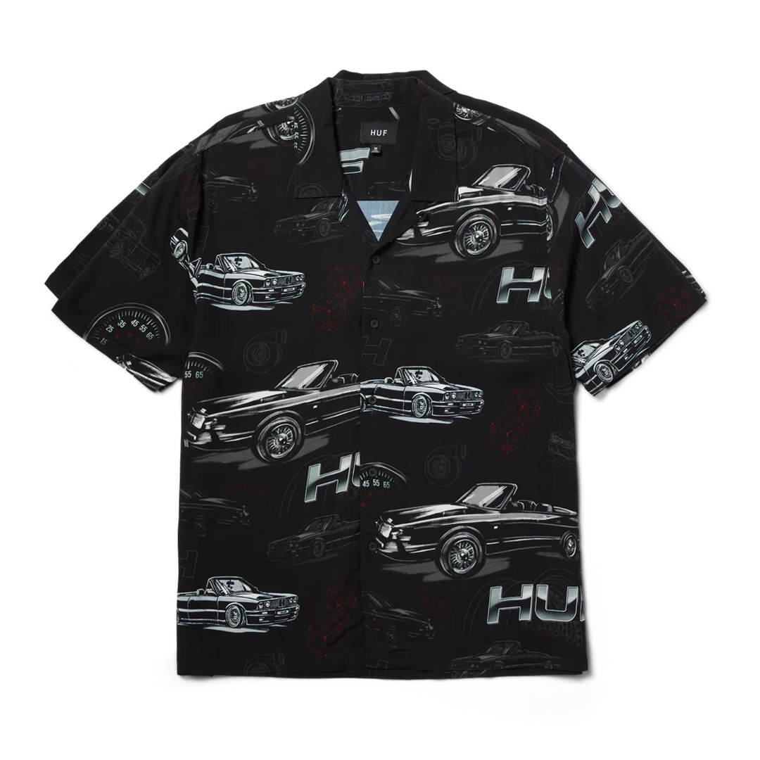 HUF DROP TOP S/S RESORT SHIRT BU00181-BLACK Μαύρο
