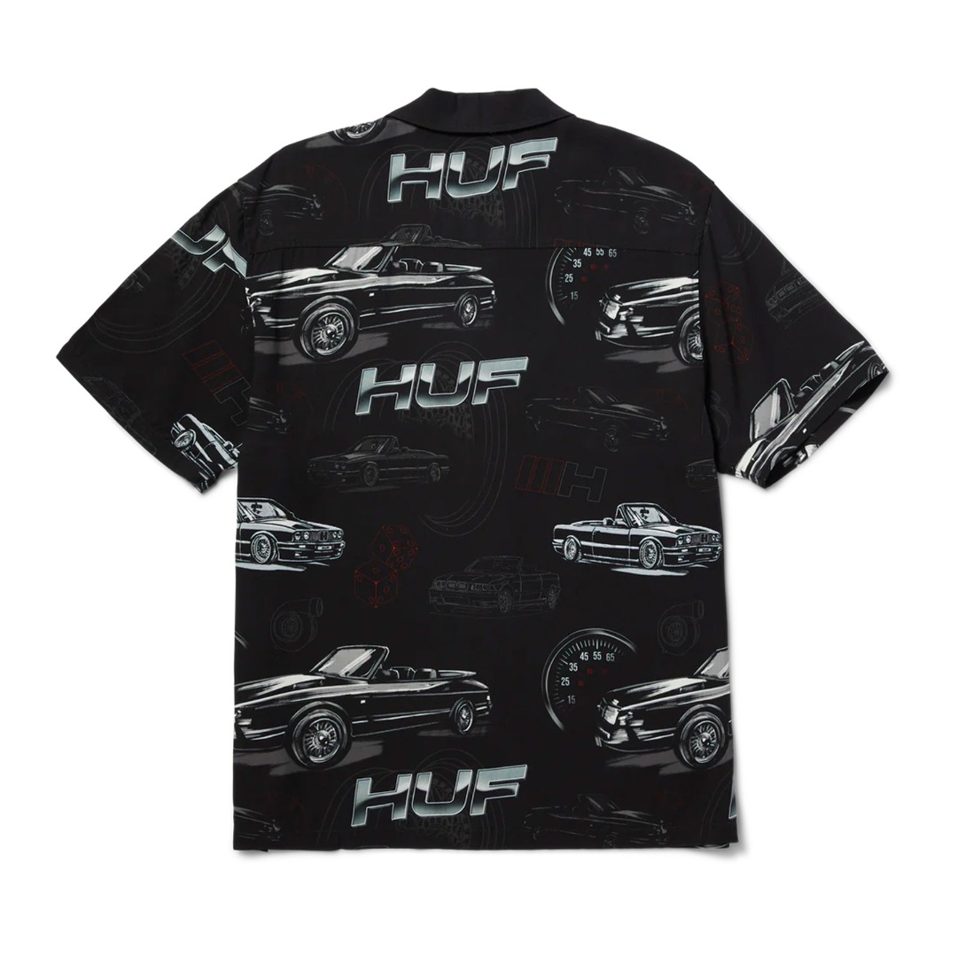HUF DROP TOP S/S RESORT SHIRT BU00181-BLACK Μαύρο