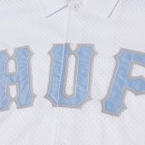 HUF ARCH MESH BUTTON UP BU00237-WHITE White Image 1