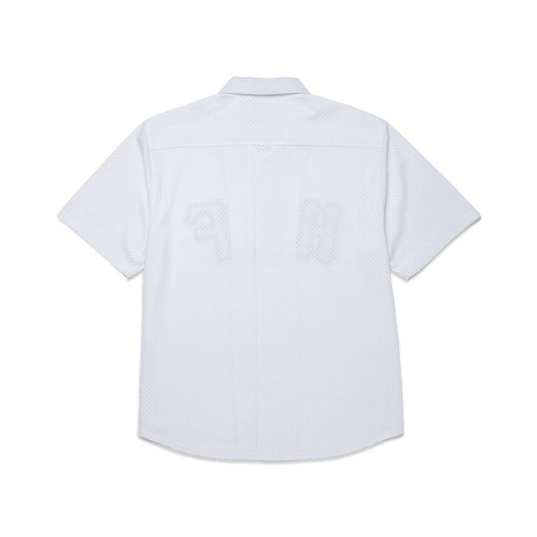 HUF ARCH MESH BUTTON UP BU00237-WHITE White