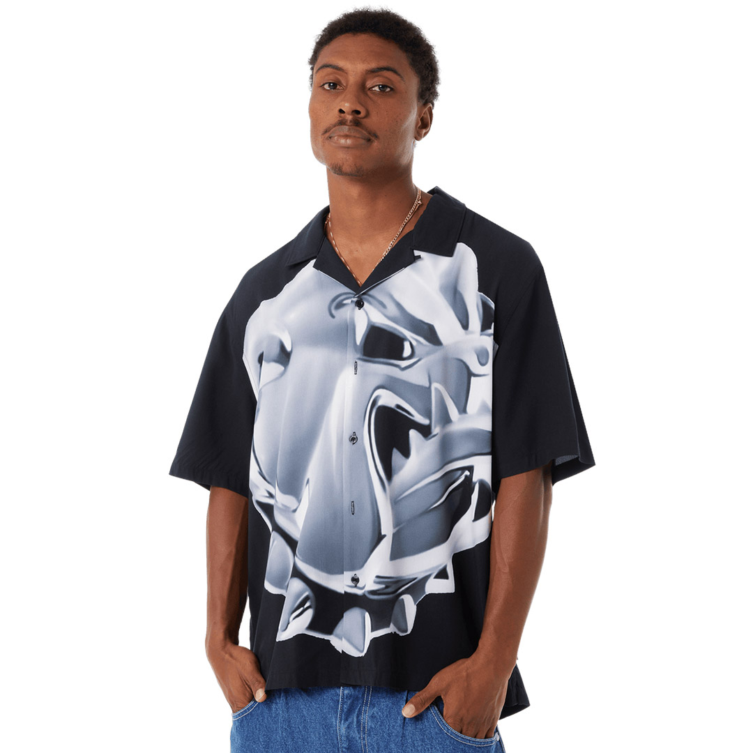 HUF BIG DAWG S/S RESORT SHIRT BU00231-BLACK Μαύρο
