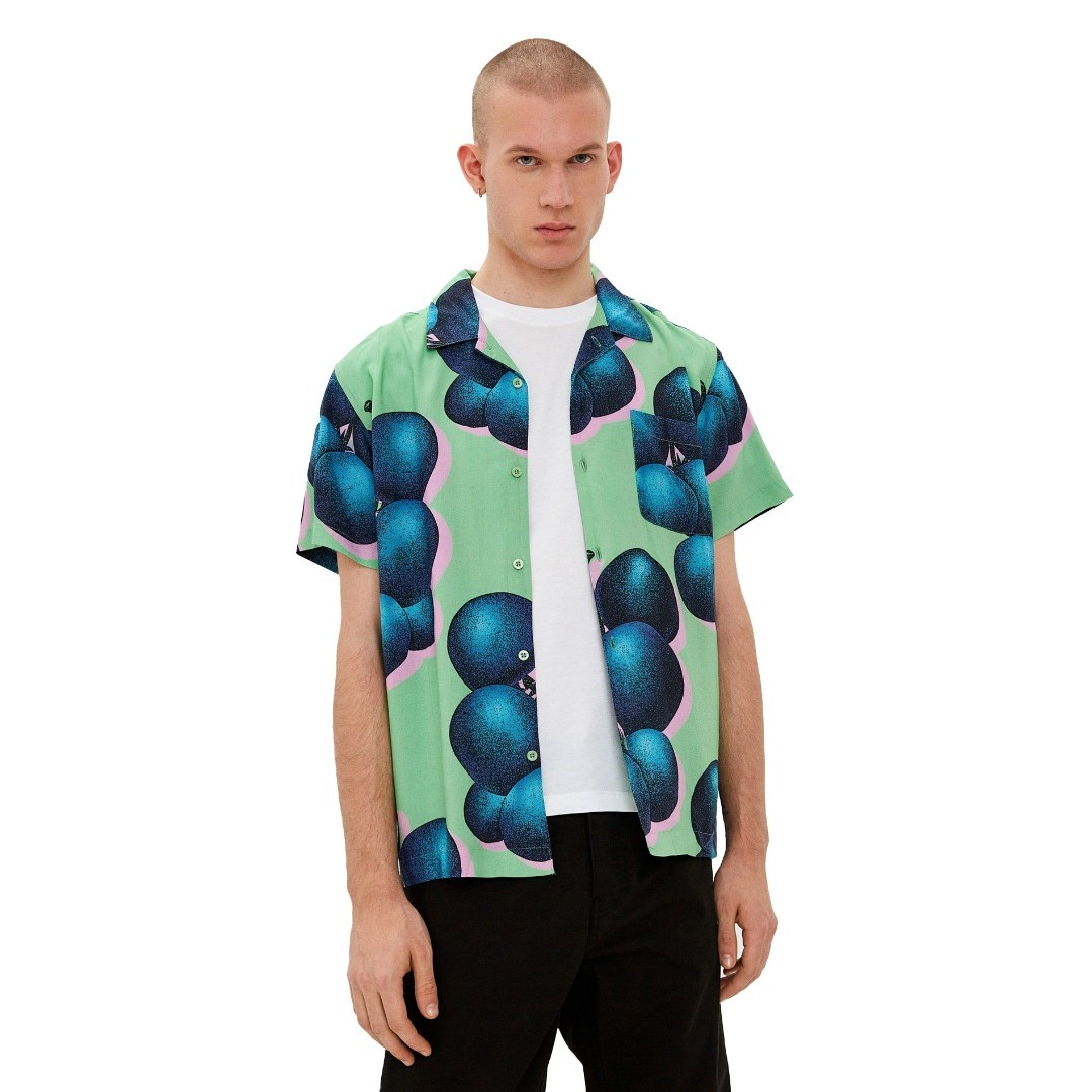 OBEY BLUEBERRIES WOVEN SS 181210335-CUB Πολύχρωμο