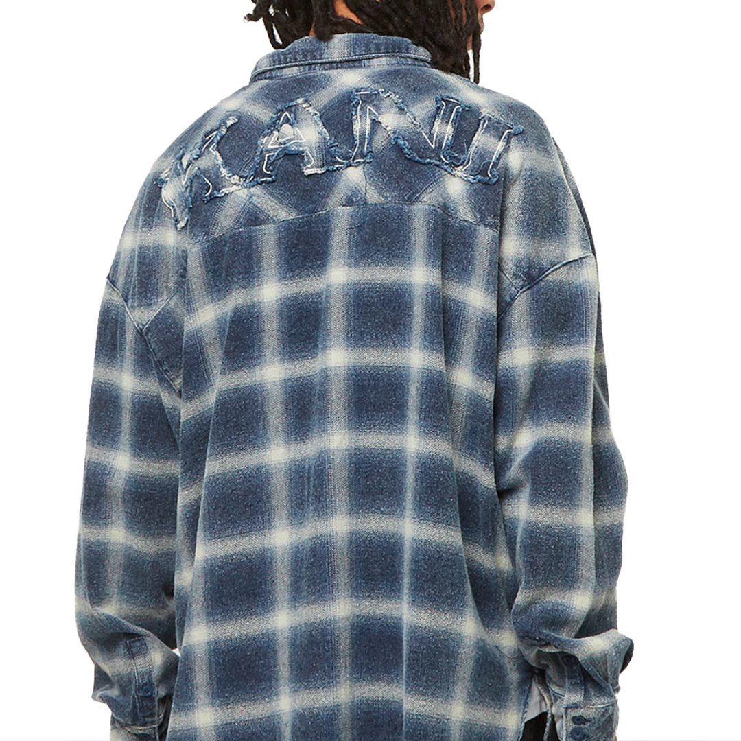 KARL KANI SMALL SIGNATURE DISTRESSED CHECK OVERSHIRT KM243-034-1-INGIDO/LIGHT SAND Πολύχρωμο