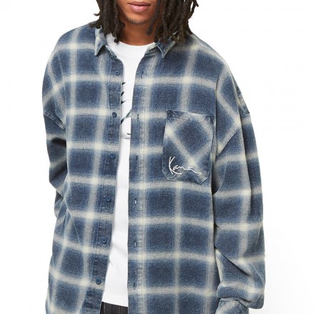 KARL KANI SMALL SIGNATURE DISTRESSED CHECK OVERSHIRT KM243-034-1-INGIDO/LIGHT SAND Πολύχρωμο