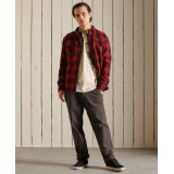 SUPERDRY WOOL MILLER OVERSHIRT M4010457A-6GN Red