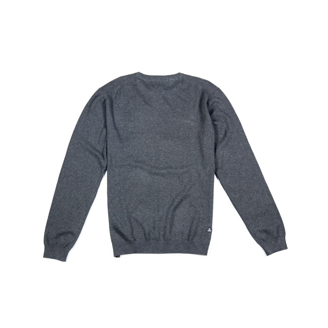 BASEHIT COTTON KNITTED SWEATER 182.BM70.91-D.GREY ML Coal
