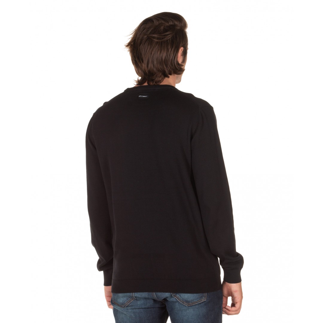 EMERSON COTTON KNITTED SWEATER 192.EM70.90-BLACK Black