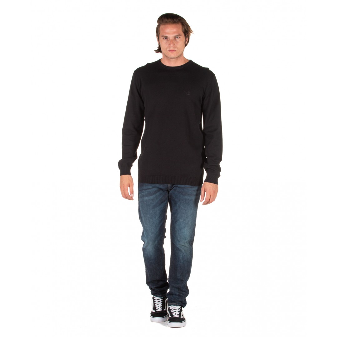 EMERSON COTTON KNITTED SWEATER 192.EM70.90-BLACK Black
