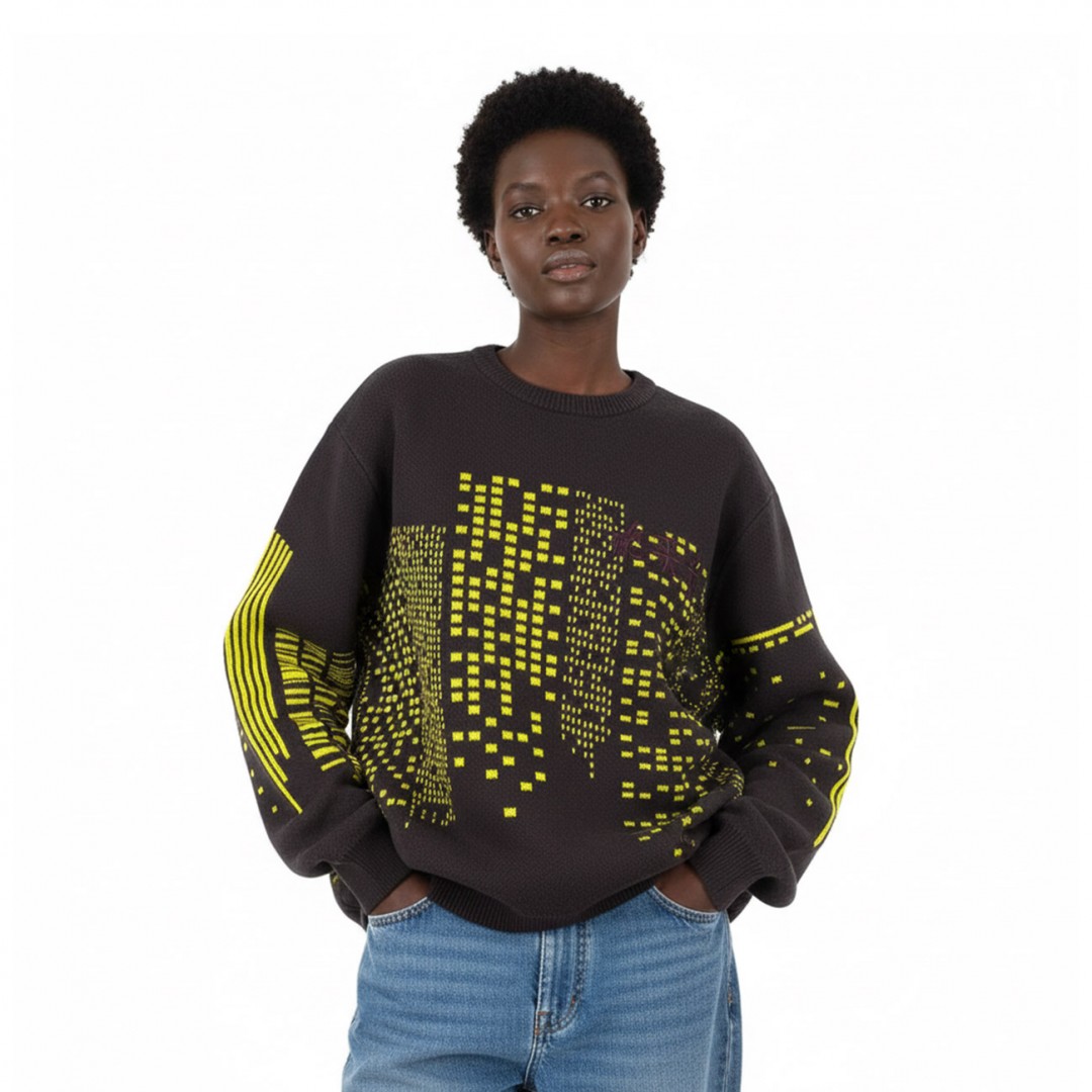GRIMEY ROYAL PAW KNIT SWEATER GKSW646-BLK Μαύρο