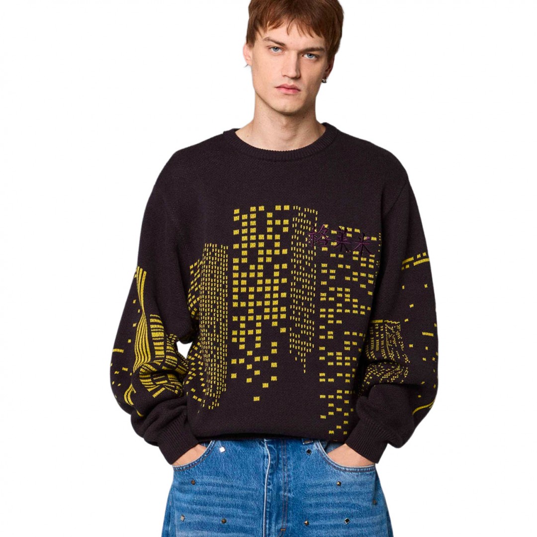 GRIMEY ROYAL PAW KNIT SWEATER GKSW646-BLK Μαύρο