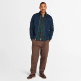 TIMBERLAND EXETER RIVER BRUSHED BACK FULL-ZIP FUNNEL NECK TB0A5MDE433-433 Blue Image 2