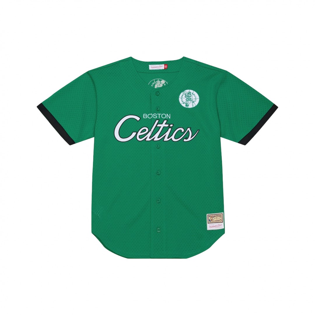 MITCHELL & NESS NBA TEAM COLOR HEAD COACH MESH BUTTON FRONT BOSTON CELTICS TP16323-BCECLGN-GREEN Green