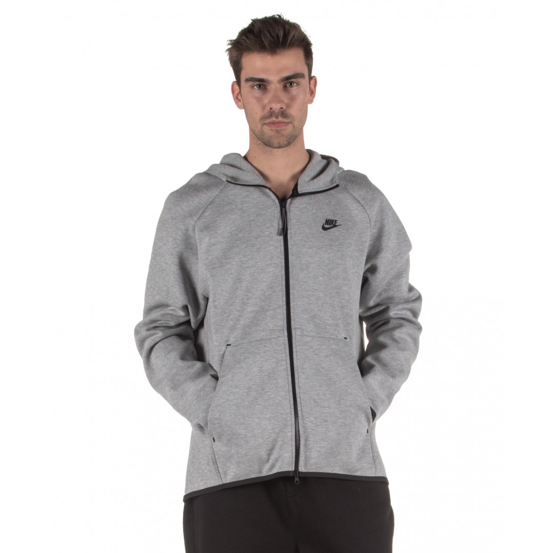 NIKE SPORTSWEAR TECH FLEECE MEN'S FULL-ZIP HOODIE 928483-063 Grey