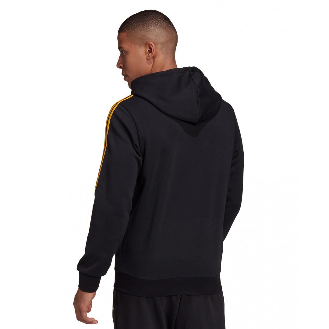 adidas Performance ESSENTIALS 3-STRIPES FLEECE HOODIE GD5232 Black