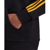 adidas Performance ESSENTIALS 3-STRIPES FLEECE HOODIE GD5232 Black Image 2