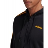 adidas Performance ESSENTIALS 3-STRIPES FLEECE HOODIE GD5232 Black Image 3