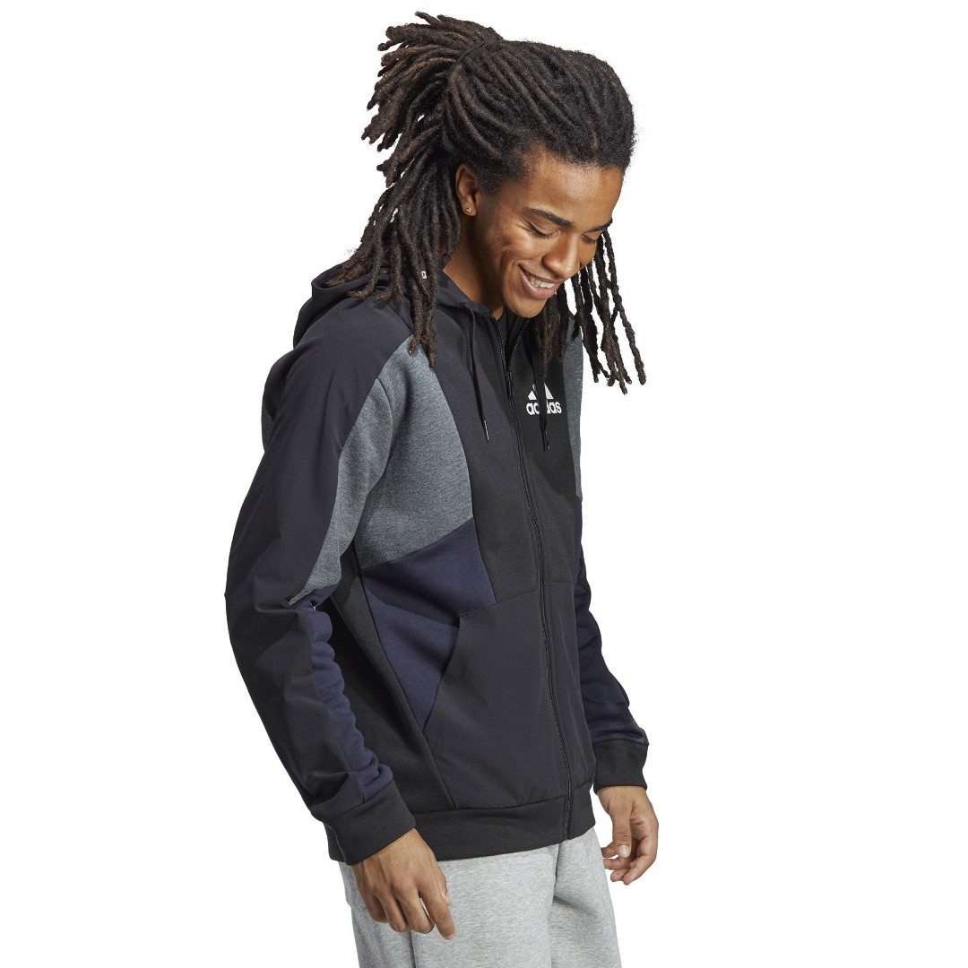 adidas Sportswear M ESS CB FZ HD HY5936 Μαύρο