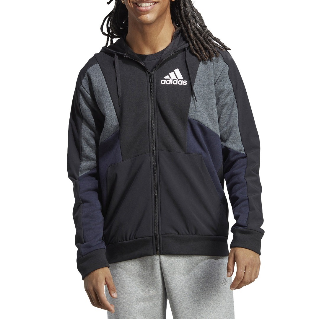 adidas Sportswear M ESS CB FZ HD HY5936 Μαύρο