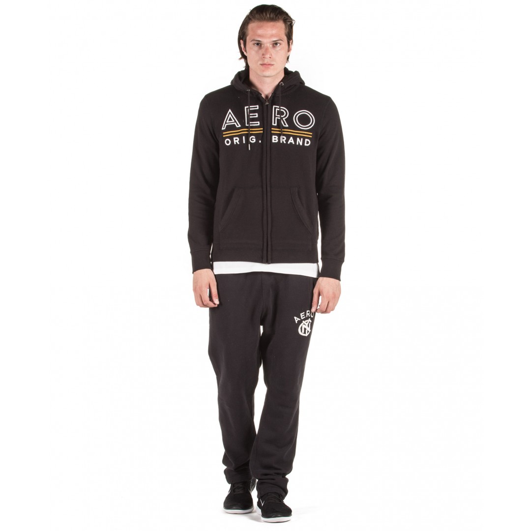 AEROPOSTALE GUYS FULL ZIP HOODIES 1391-001 Black