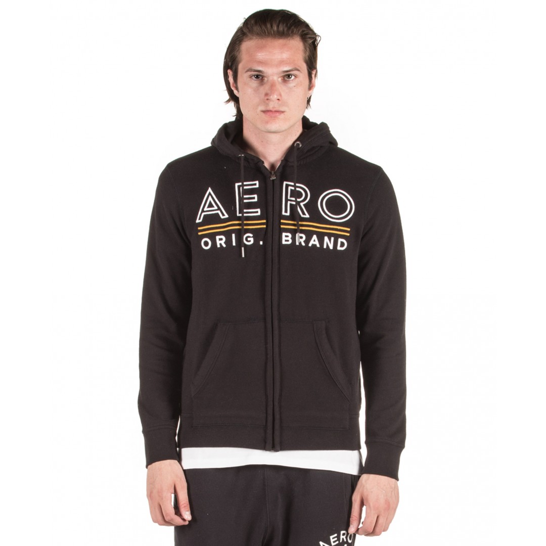 AEROPOSTALE GUYS FULL ZIP HOODIES 1391-001 Black