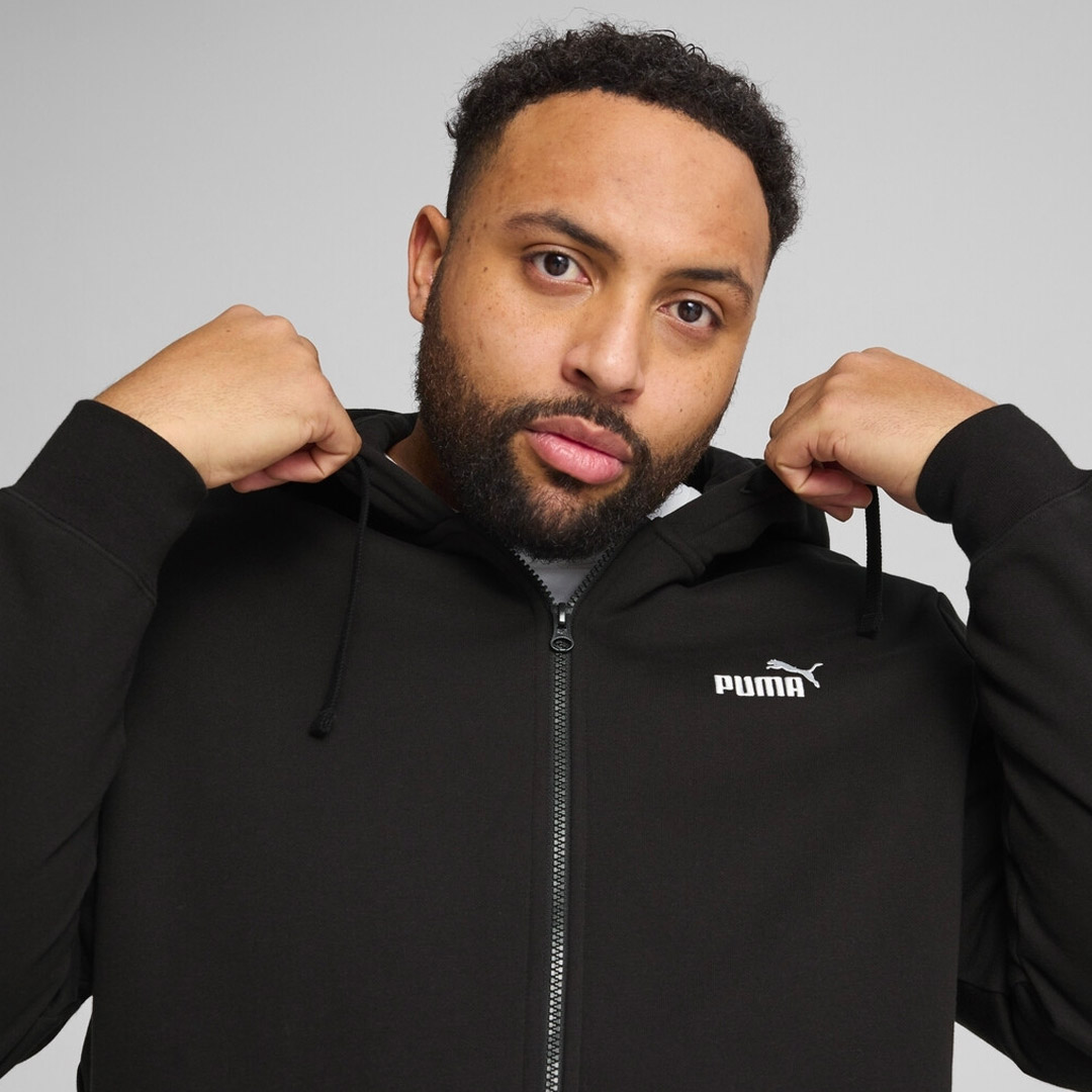 PUMA ESS NO. 1 LOGO FULL-ZIP HOODIE FL 682586-01 Μαύρο
