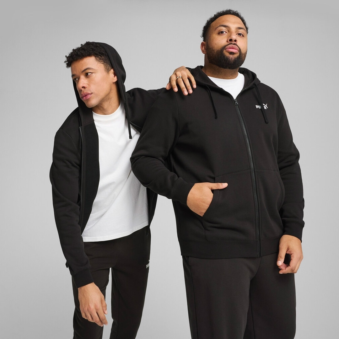PUMA ESS NO. 1 LOGO FULL-ZIP HOODIE FL 682586-01 Μαύρο