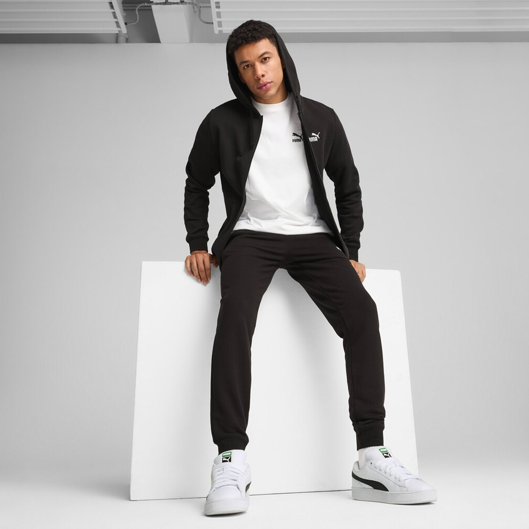 PUMA ESS NO. 1 LOGO FULL-ZIP HOODIE FL 682586-01 Μαύρο
