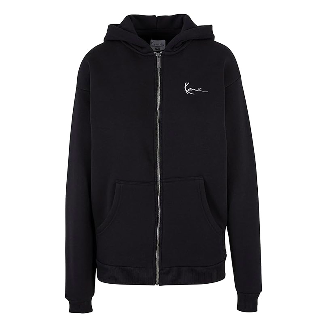 KARL KANI CHEST SIGNATURE ESSENTIAL OS ZIP HOODIE KM-ZH021-001-01-BLACK Black