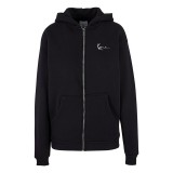 KARL KANI CHEST SIGNATURE ESSENTIAL OS ZIP HOODIE KM-ZH021-001-01-BLACK Black Image 